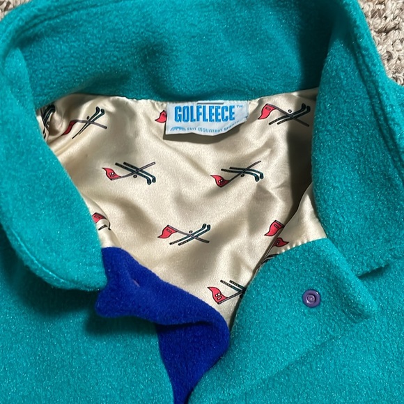 Sun Mountain Sports Golf Fleece polartec teal blue pullover sweatshirt men’s XL - Picture 2 of 5